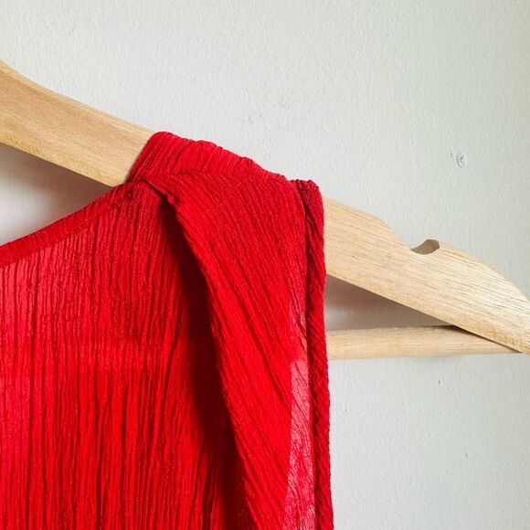 athé by Vanessa Bruno Sheer Silk Mini Dress Size FR 40‎ / US 8 – $355 Designer - Picture 8 of 9